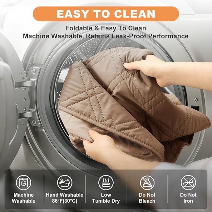 100% Waterproof Dog Couch Protector, Triple-Layer Waterproof Dog Bed Cover Pet Blanket Reversible 2-Tone Sofa Shield, Non-Slip Furniture Guard for Pets(42×50 Inch, Taupe+Apricot)