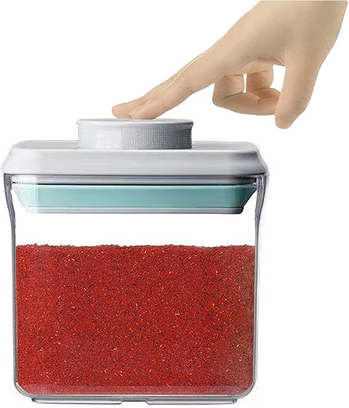 Airtight Food Storage Container - 0.5qt / 500ml Mini Square Pop Containers With Lids, Bpa Free Stackable Container Snacks Candy Salt Herbs Spices