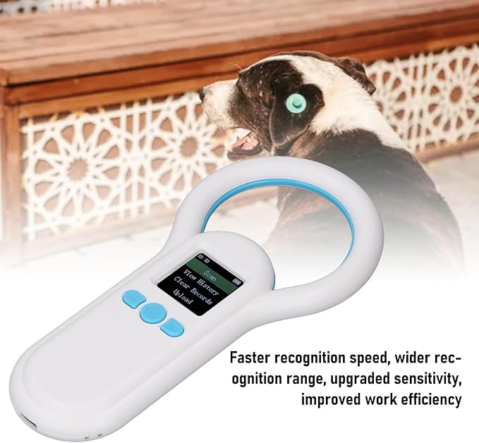 Pet Microchip Scanner, 134.2Khz USB2.0 Bluetooth 5.0 Animal Chip ID Tag Scanner Reader with 1.44 Inch TFT Screen & 500 Data Storage, for ISO 11784/11785 FDX B and ID64