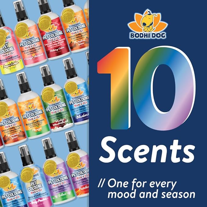 Bodhi Dog Premium Dog Cologne - Deodorizing Dog Perfume & Conditioner for Dogs & Cats - Natural Long Lasting Spray - Keeps Pets Fresh All Day - Gentle, Safe Formula, Made in USA -Pumpkin Spice 4 Fl Oz