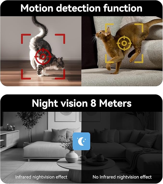 4.3" Smart Home Camera: 1080P HD Video, Two-Way Video Calling, and Motion Detection for Family & Pet Monitoring