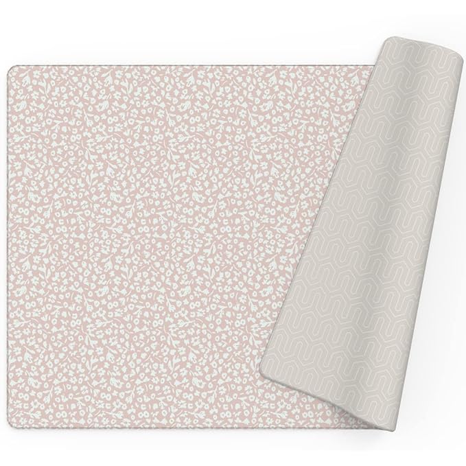 Baby Care Play Mat (Large, Hygge - Bloom & Entry) 82'' x 55'' Original One-Piece Reversible Rollable Waterproof Play Mat for Infants, Babies, Toddler, and Kids