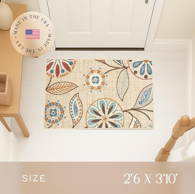 Maples Rugs Reggie Floral Kitchen Rug