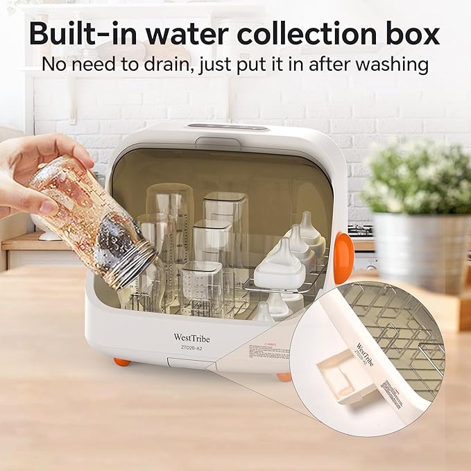 Baby Bottle Sterilizer and Dryer – UV Sterilizer 20L Large Capacity, Hot Air Drying, UV Sanitizer Box, No Need to add Water, No Need to Clean Regularly. Large Sterilizer for Nail Tools.