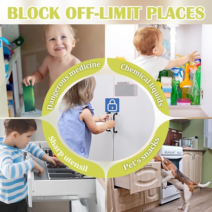 Eseesmart Smart Cabinet Lock, Hidden RFID Keyless Electronic Bluetooth Drawer Locks, Baby Proofing Child Safety Cabinet Locks for Liquor Cabinet Locker Drawer Cupboard Desk Dresser Adults