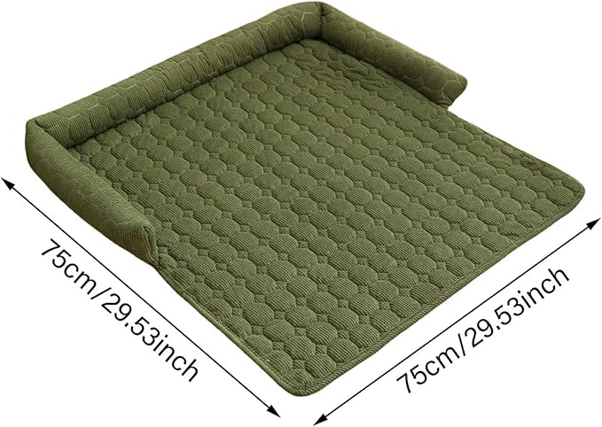 Luxurious Calming Dogs/Cats Bed Mats, Dog Couch Covers Protector, Dog Bed Fluffy Plush Mat for Furniture Protector with Removable Washable Cover for Large Medium Small Dogs and Cats (Green)