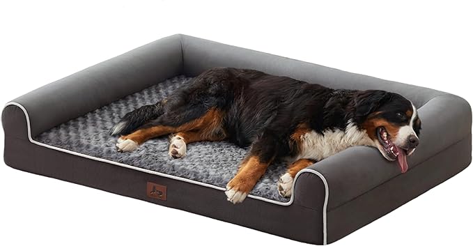 Large Dog Beds Large Sized Dogs, Orthopedic XXL XL Dog Bed for Medium Size Dogs, Big Waterproof Couch Sofa with Removable Washable Cover for Pet, Dark Grey, 36"*27"*6.5"