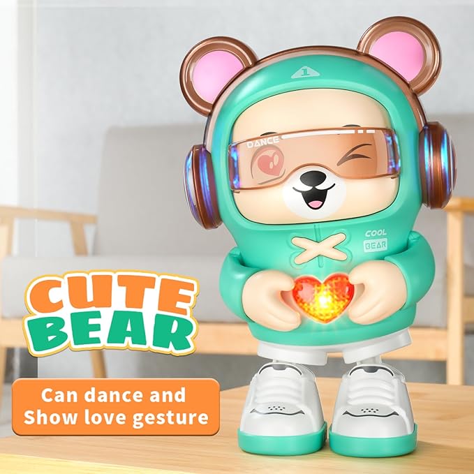 SXJ Interactive Baby Toys,with Light&Musical, Dancing,Love Gesture,Fun Moving Crawling Toy for Babies Age 6-12 Months,Toddlers Toy and Kids 1-2-3-4-5 Years Old