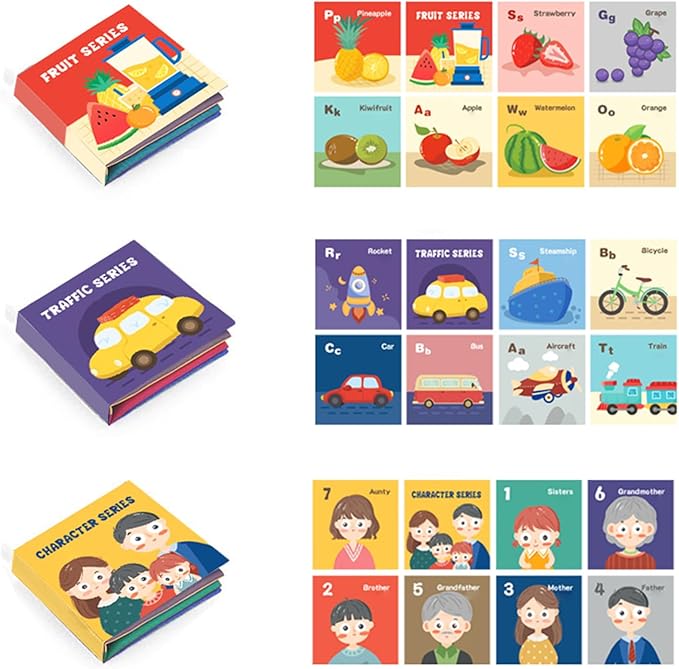 BARMACO Baby Soft Books, Touch and Feel Crinkle Cloth Books for Babies, Infants & Toddlers, Learning Toys Gifts for Boys & Girls, Early Development Interactive Sensory Toys, Ocean Animal Tails Books