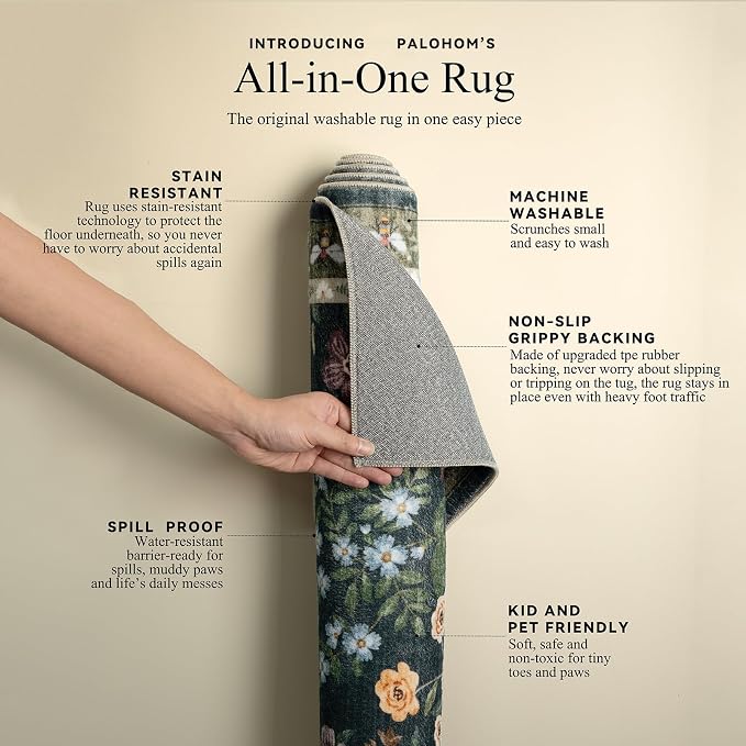 Machine Washable Throw Rugs for Entryway: Door Mat Indoor Entrance 2x3 Rug