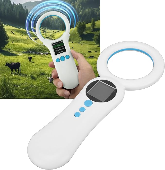 Pet Microchip Scanner, Rechargeable Pet Microchip Reader Scanner, 500 Records Data Storage Upload to PC Support for FDX - B Chips 134.2kHz 125kHz