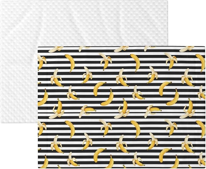 Two Sided Plush Pet Blanket for Crates Carriers Home Use, Banana and Strap, Reversible Throw with Cozy Dot Fabric and Silky Reverse for Small Large Pets