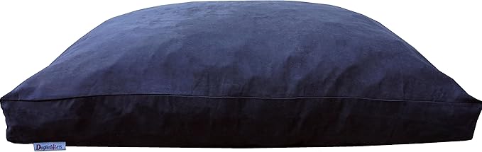Dogbed4less Medium Memory Foam Dog Bed Pillow with Orthopedic Comfort, Waterproof Liner and Espresso Microsuede Pet Bed Cover 37X27 Inches