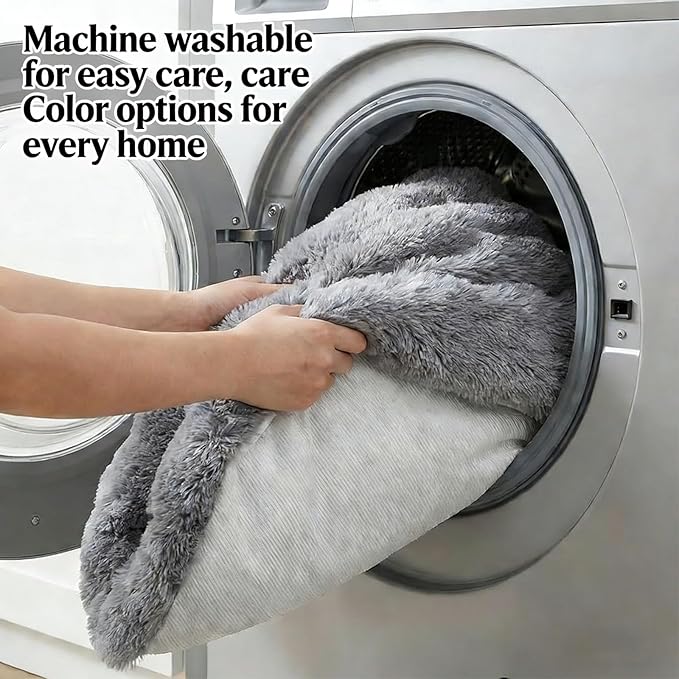 Dream Cloud Pet Sofa Bed Machine Washable Waterproof Supportive Comfort Non-Slip Plush Pet Couch Bed with Raised Edge for Sofa Car Floor, Small Medium Dogs Cats, Furniture Protector (Coffee2)