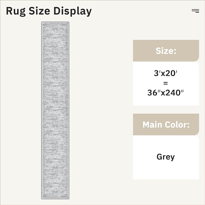 Soalmost 3x20 Hallway Runner Rug