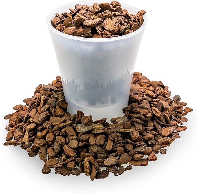 Premium Grade New Zealand Pinus Radiata Bark by Gardenera - Organic Hand Mixed New Zealand Pine Bark for Orchids - Medium Chips 9-12mm - 2 Quart