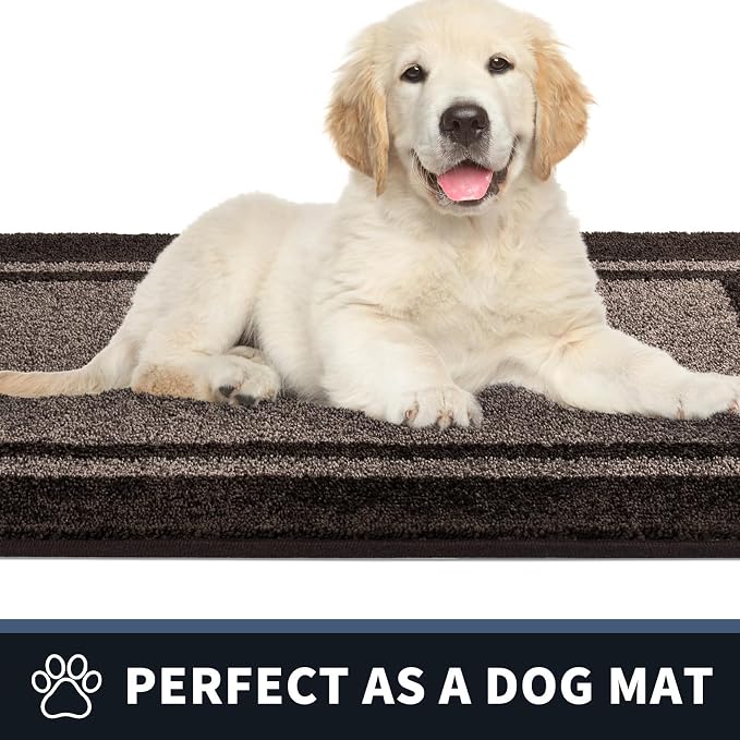 PURRUGS Dirt Trapping Door Mat 32" x 48", Non-Slip Machine Washable Entryway Rug