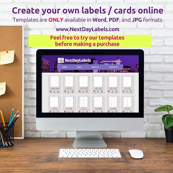 NextDayLabels - 2.83" x 1" Rectangular Sticker Labels for Printer - White Laser/Inkjet Printer Labels Return Address Labels Shipping Label Stickers (500 Sheets, 33 Per Sheet, 16500 Labels)