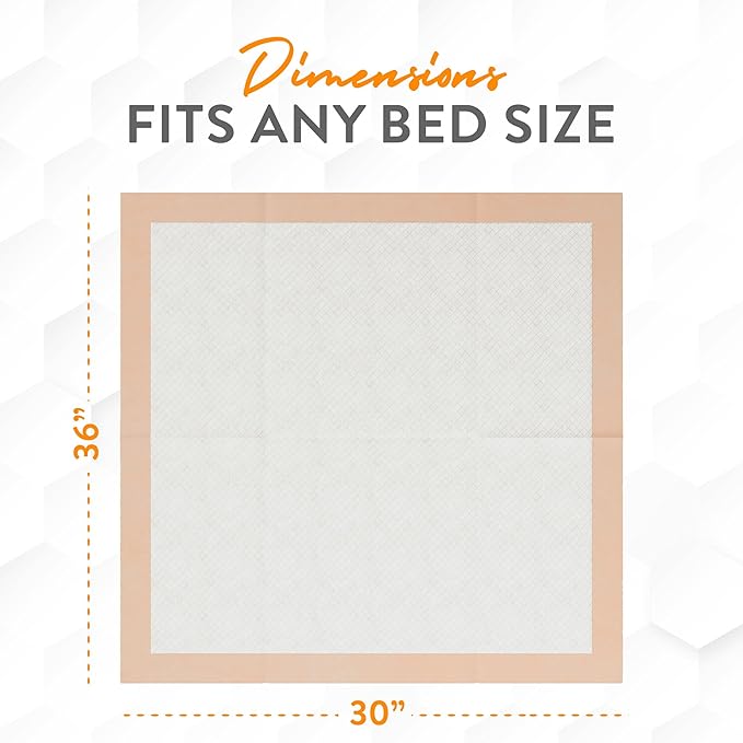 Inspire Super and Ultra Absorbent Disposable Bed Pads (30" X 36" Pack of 50)
