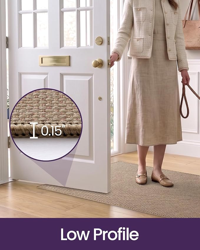DEXI Hallway Runner Rug 2'8"x14', Non Slip Rubber Backed Runners Carpet