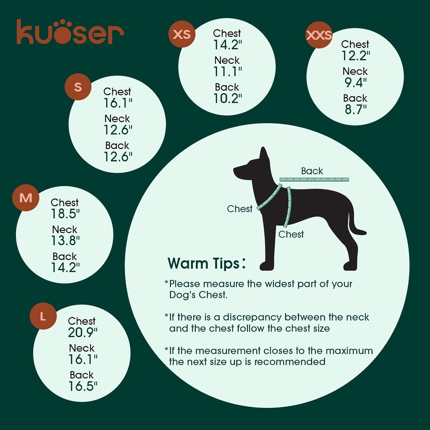 Kuoser Dog Fleece Vest,Warm Plaid Dog Sweater with Leash Hole,Soft Turtleneck Winter Pet Jacket Dogs Coat Pullover Clothes for Small Medium Dogs Cats,Spring Fall Cold Weather Christmas Outfit,Black XS