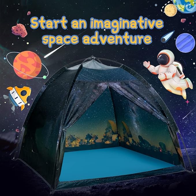 Kids Play Tent-61”x61”x45”Imaginative Play Popup Tent Space World Tent for Kids Indoor/Outdoor Fun-Kids Galaxy Dome Tent Playhouse for Boys and Girls,Perfect Kid’s Gift