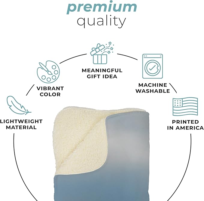 Prints Next Day – Custom 50" x 60" Sherpa Pet Lightweight Blanket with Photo Upload - Gift for Dog or Cat Owners - Personalized Couch Throw - Printed in America