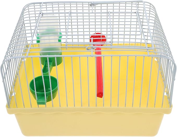 Besportble Portable Bird Cage for Travel with Food Box and Waterer Spacious Parakeet Carrier with Perch for Lovebirds and Small Birds Durable Yellow Design