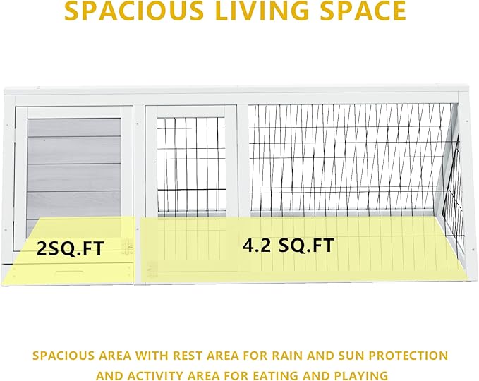 Small Chicken Coop, Wooden Chicken Coop for 2 Chickens Outdoor A-Frame Quail Coop Bunny Cage with 3 Doors,Pull-Out-Tray&Ventilating Wire Fence for Small Animals(Grey)