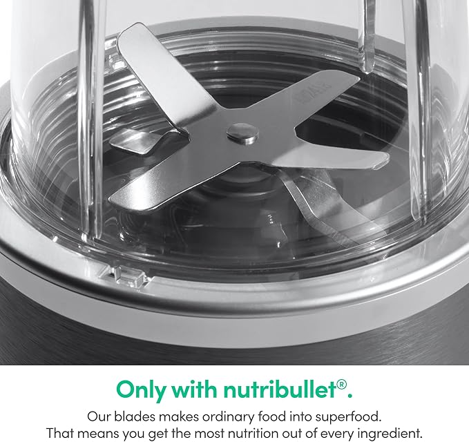 nutribullet Personal Blender for Shakes, Smoothies, Food Prep, and Frozen Blending, 24 Ounces, 600 Watt, Gray, (NBR-0601)