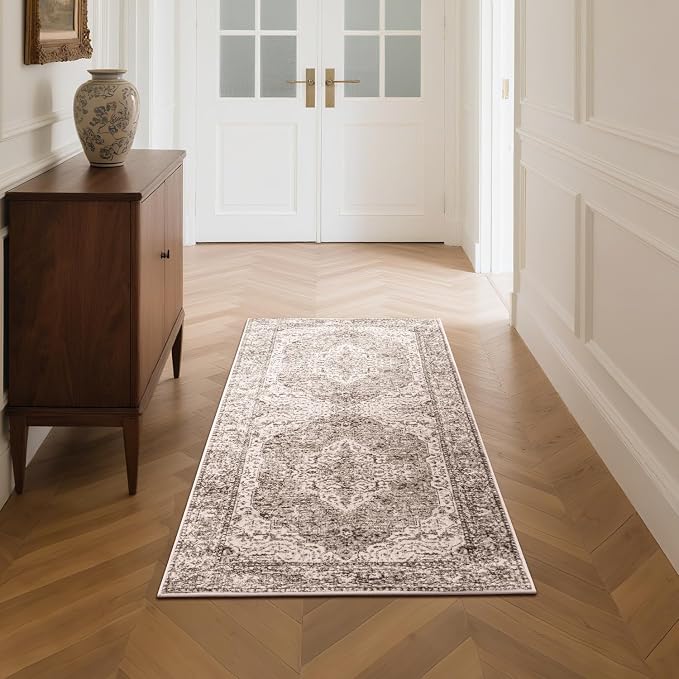 Lofus 2x5 Runner Rug for Hallways, Washable Kitchen Rugs, Non-Slip Rugs for