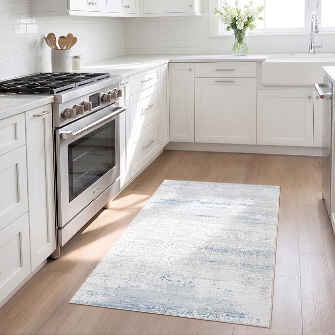 Washable Rugs 3x5 Area Rugs for Living Room- Modern Abstract Rugs for Bedroom