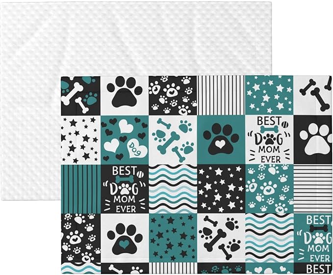 Paws Blanket for Dog Cat - Dog Puppy Blankets 30x20 Stripes Love Bones Throw Blanket for Couch