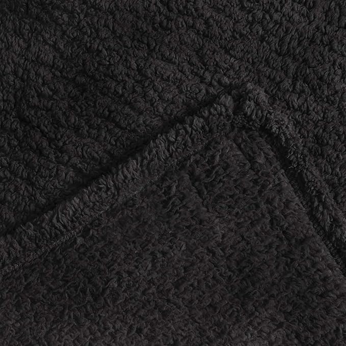 Pet Blankets for Couch Sofa Bed Dog Blankets Reversible Cat Blanket Soft Furniture Protector Cover for Small Medium Large Dogs Cats, Black, 41 x 65 inches