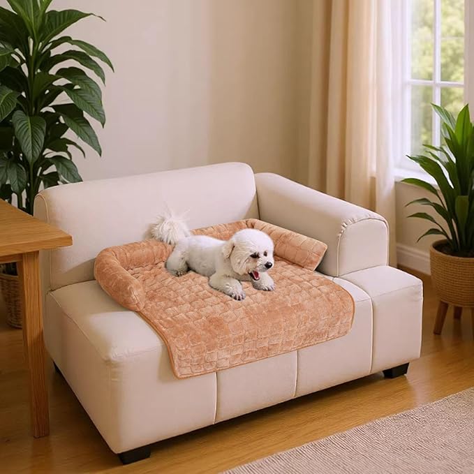 Pet Couch Cover - U Shape Protective Washable, Soft Pet Bed Sofa Protector for Cats, Kittens, Puppies for Indoor Home Living Room Apartment, Car, Camping, Travel Bed and Furniture Protection