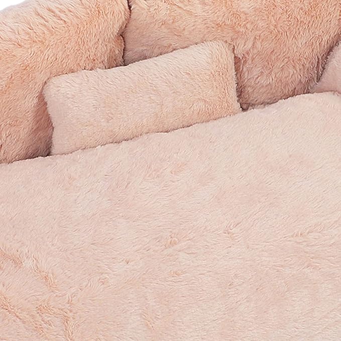Pet Sofa Bed, Cat and Dog Couch Bed with Removable Washable Cover, Soft Plush Warm Pet Furniture with Anti Skid Bottom for Indoor Cats and Small Dogs (M)