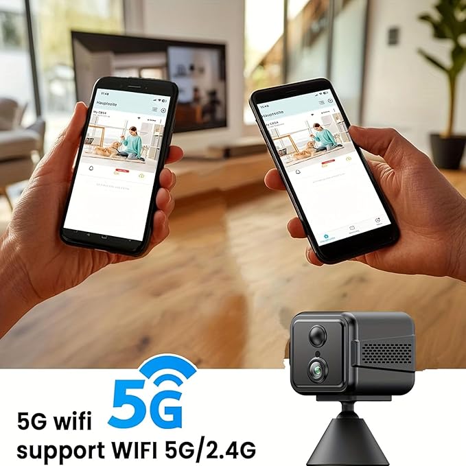 GOWENIC Security Camera Indoor, 4K UHD Pet Camera with Phone App for Dog Cat, for Home Nanny Baby Room, AI Motion Detection 5G 2.4GHz WiFi