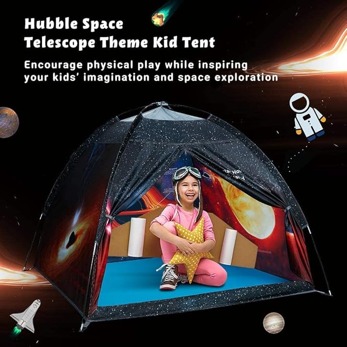 Black Hole Play Tents- Space World Dome Tent Playhouse- Imaginative Play Popup Tent for Outdoor and Indoor Fun-Kids Astronaut Space for Boys and Girls- 47" x 47" x 43 "