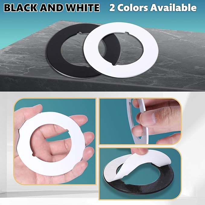 1 Pcs Upgraded Door Knob Plates with Double-Sided Tape –Thick Stainless Steel Scar Plates for Deadbolts & Knobs, Durable Lock Hole Covers for Fixing Loose Knobs and Damaged Areas(Matte Black)