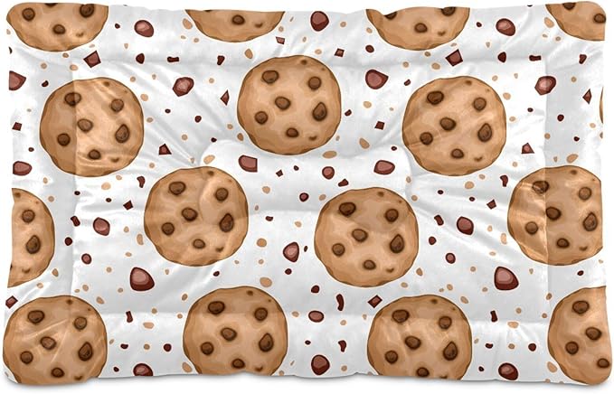 Cookies Pet Bed Cute Dog Bed Mat Absorbing Non Slip Pad Pet Sleeping Mat for Small, Medium, and Large Dogs Puppy Cat 24 in x 18 in