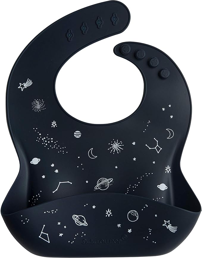 Loulou Lollipop Soft, Waterproof Silicone Feeding Bib for Babies and Toddlers