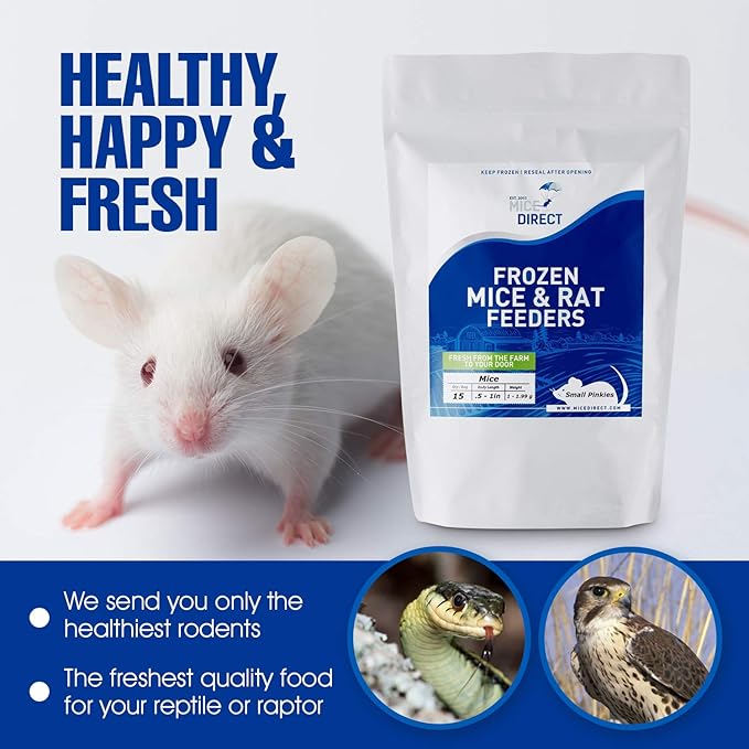MiceDirect Frozen Rat Combo: Jumbo & Colossal Feeder Snake Food & Monitors, 40 Ounce (4 Count) for Snakes & Reptiles