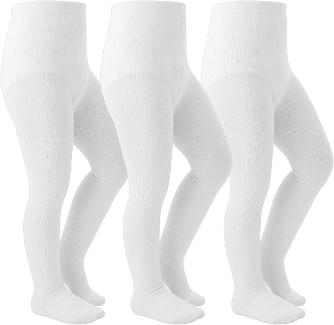 Girls Tights Seamless Toddler Stockings Tights Soft Cotton Cable Knit Baby Girl Tights Leggings 4-12 Years
