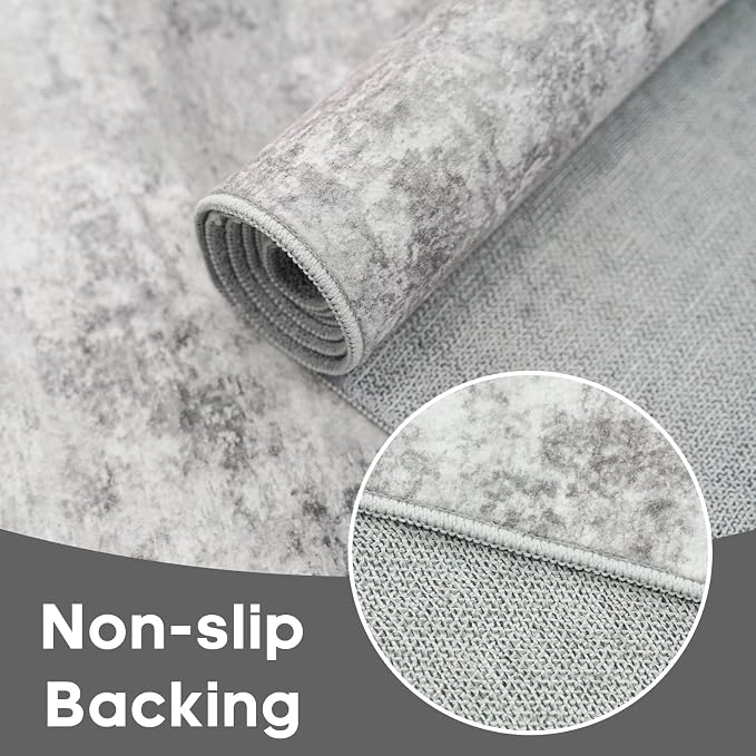 Abstract 2x5 Rug Runner Washable Non-Slip Hallway Carpet