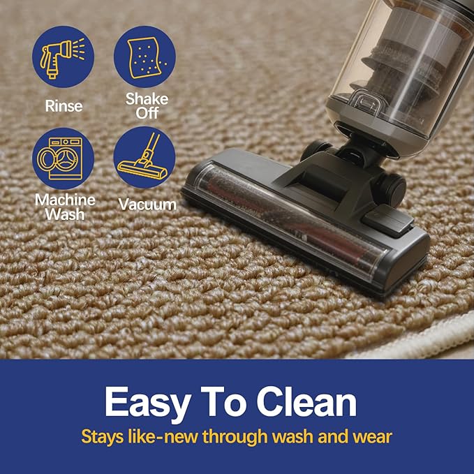 Dirt Trapping Door Mat 36x60, Taupe Faux Jute Entryway Rug | Low-Profile