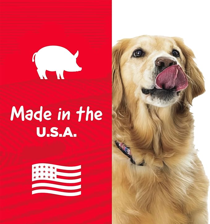 Country Kitchen Rawhide Free Pig Ear Chews Dog Treats, Peanut Butter Flavor, Made in The USA, 24 Count