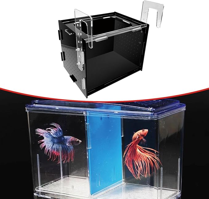 Fish Breeding Box Hatchery Sturdy Clear Acrylic Separation Incubator Isolation Box for Clownfish Betta Baby Fish Guppy, 30x20x20cm