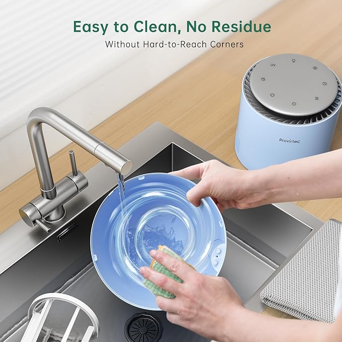 MistFree Smart Humidifier for Bedroom, Evaporative Humidifier No White Dust, Auto Humidity & APP Control, 3L Water Tank Easy to Clean, Sleep Mode, Timing, Humidifiers for Nursery/Baby(Blue)