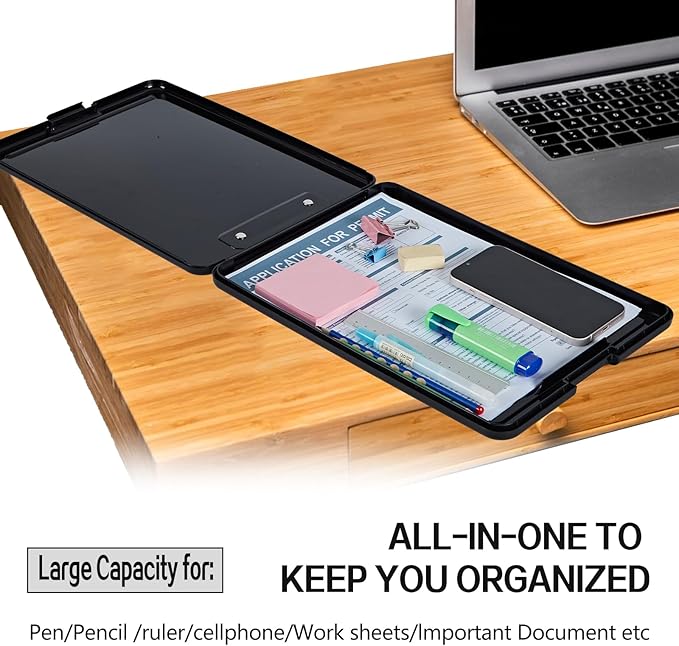 A4 Clipboards,Heavy Duty Waterproof Nursing Plastic Folder Clipboard with Storage Clip Boards,File Folder Storage Box Clipboard Case for Teacher,Doctor,Offices,Lovely Dog