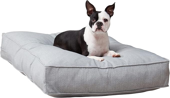 Charlie Rectangle Indoor/Outdoor Pillow Style Dog Bed, Heather, Medium (30" x 42")